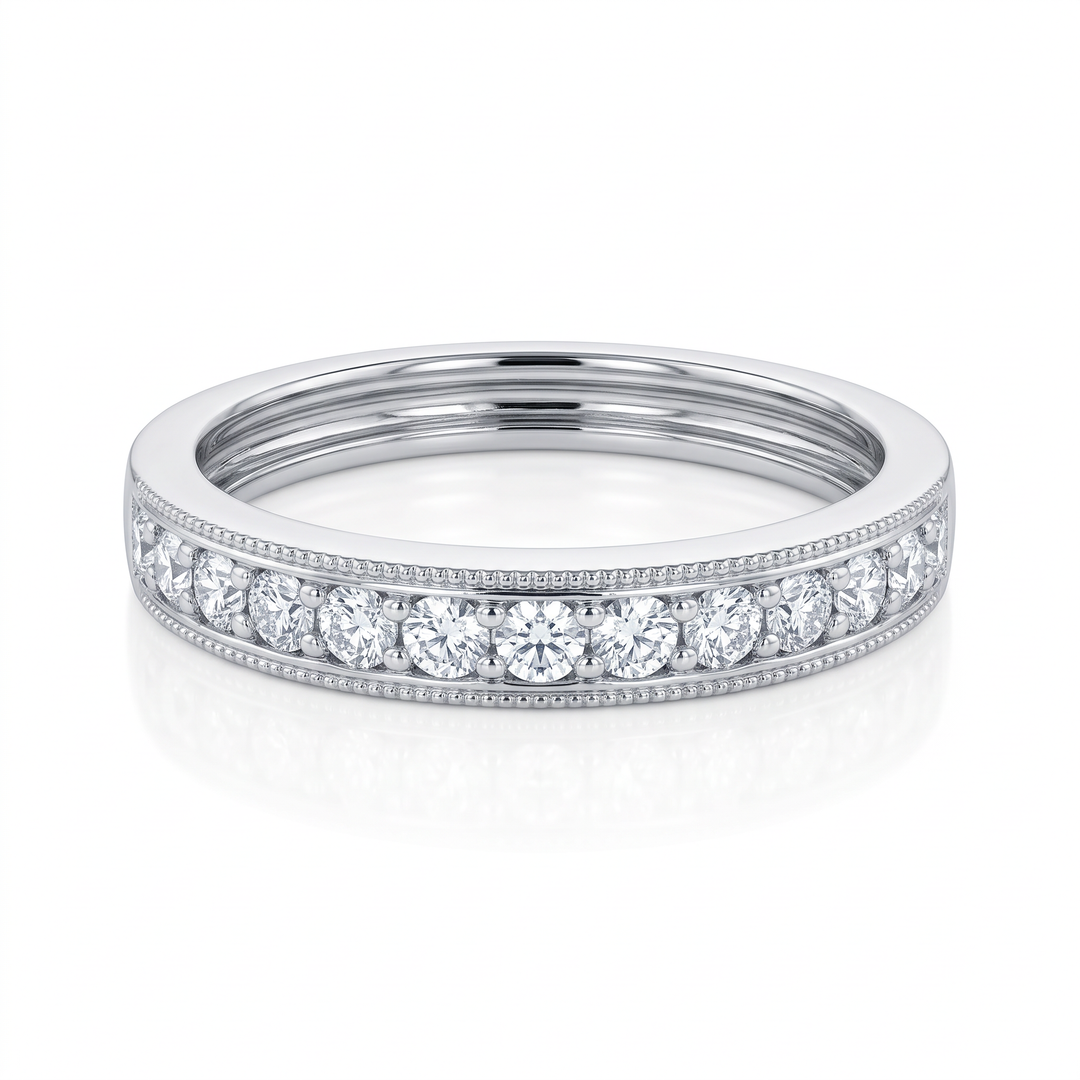 Milgrain Channel-Set Diamond Band — 0.22ct TW