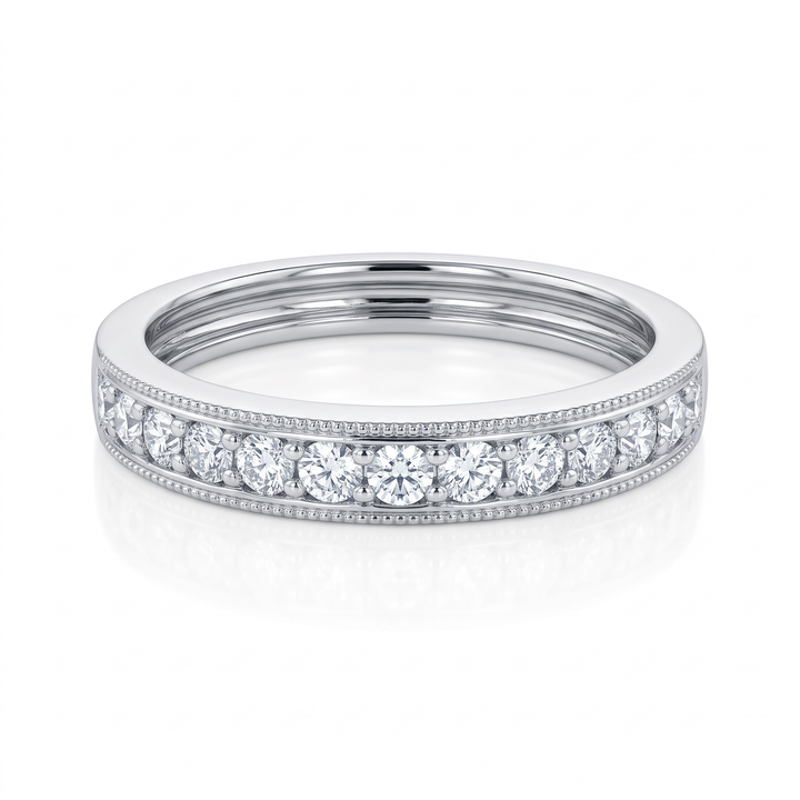 Milgrain Channel-Set Diamond Band — 0.22ct TW