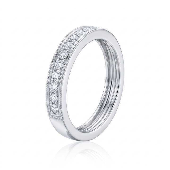 Milgrain Channel-Set Diamond Band — 0.22ct TW