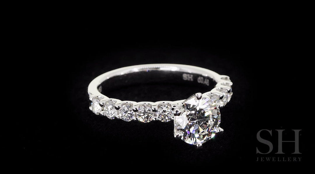 Timeless 6-Claw Brilliant Cut with Scalloped Band - W0401 (Lab Grown)