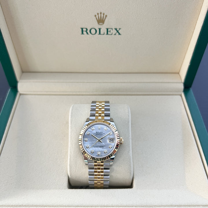 Rolex Datejust31 31mm Steel/YG MOP Dial Diamond Markers 2026 Ref m278273-0028 (#1107)
