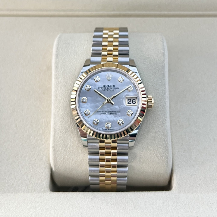 Rolex Datejust31 31mm Steel/YG MOP Dial Diamond Markers 2026 Ref m278273-0028 (#1107)