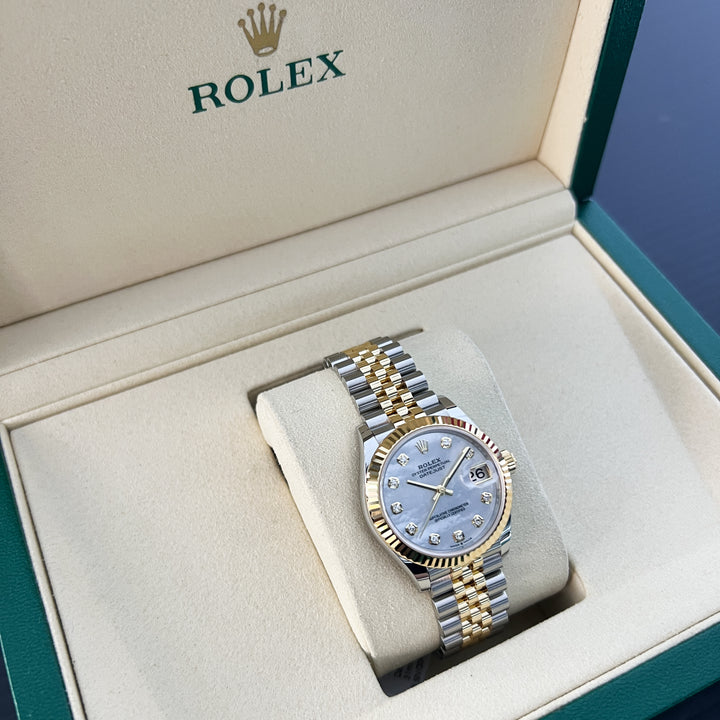 Rolex Datejust31 31mm Steel/YG MOP Dial Diamond Markers 2026 Ref m278273-0028 (#1107)