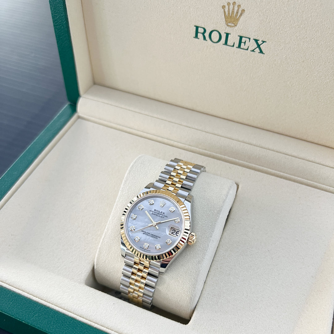 Rolex Datejust31 31mm Steel/YG MOP Dial Diamond Markers 2026 Ref m278273-0028 (#1107)