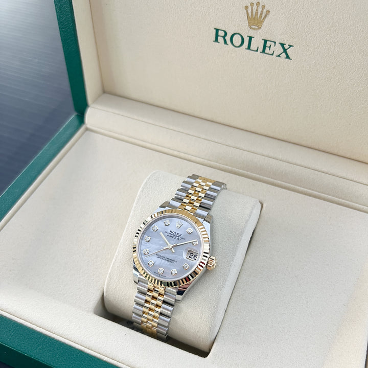 Rolex Datejust31 31mm Steel/YG MOP Dial Diamond Markers 2026 Ref m278273-0028 (#1107)