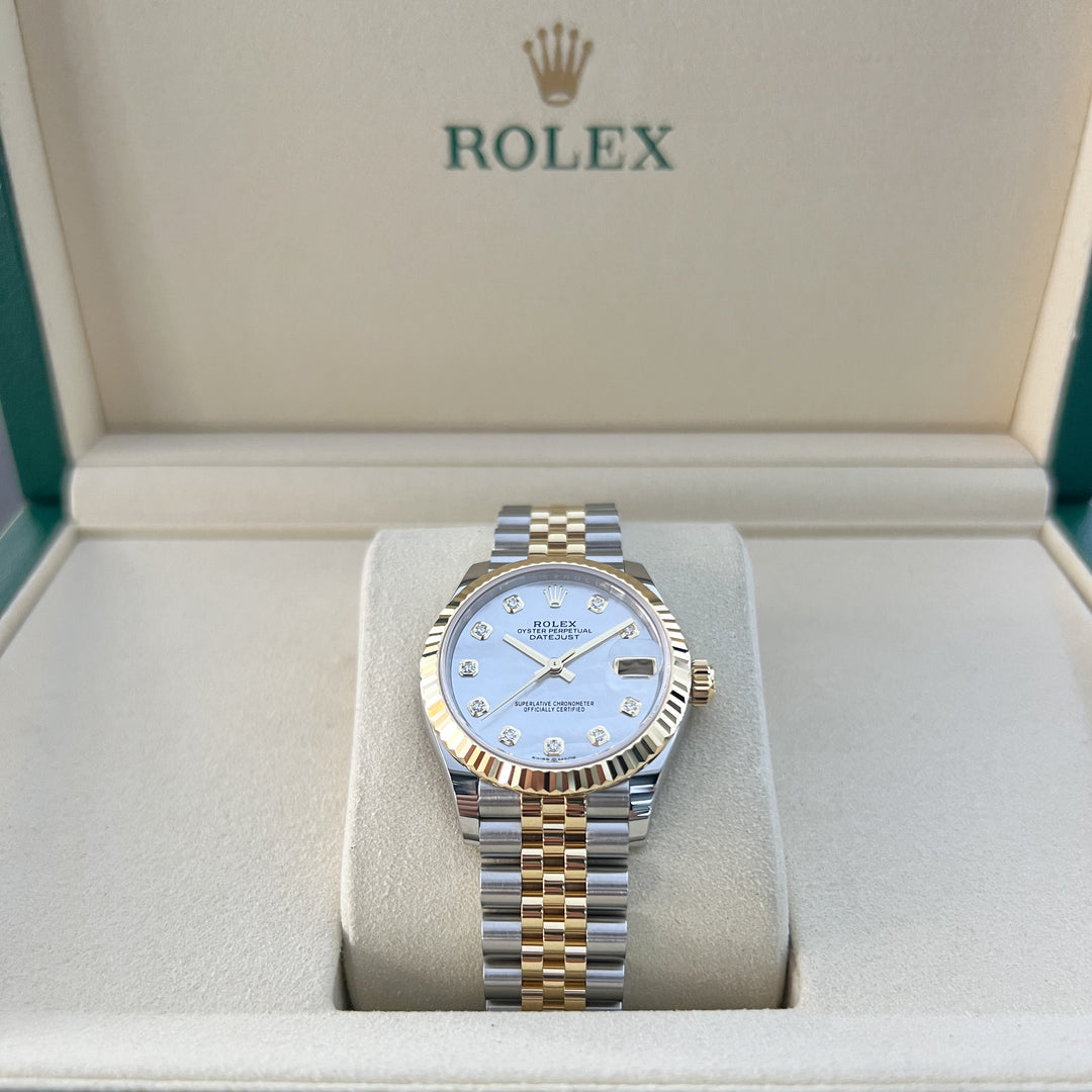 Rolex Datejust31 31mm Steel/YG MOP Dial Diamond Markers 2026 Ref m278273-0028 (#1107)