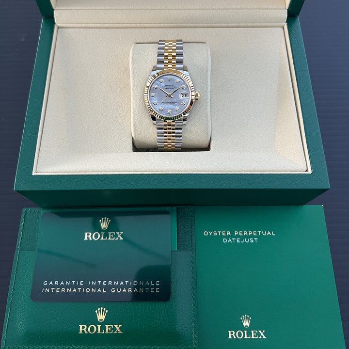 Rolex Datejust31 31mm Steel/YG MOP Dial Diamond Markers 2026 Ref m278273-0028 (#1107)