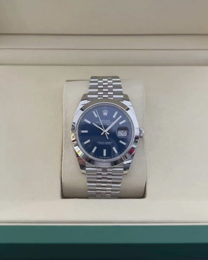 Rolex Datejust41 41mm Steel Blue Dial Stick Markers 2025 Ref m126300-0002 (#1071)