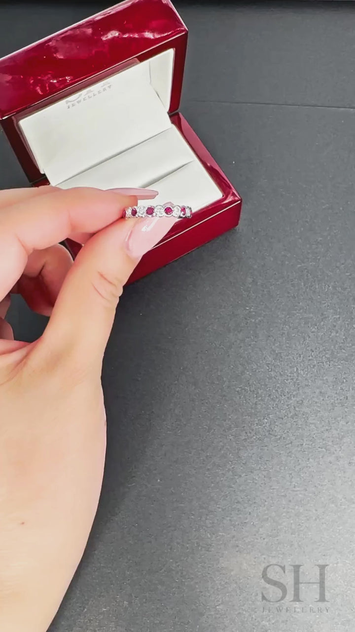 Flow Ruby and Diamond Ring (3.1mm) - W0993