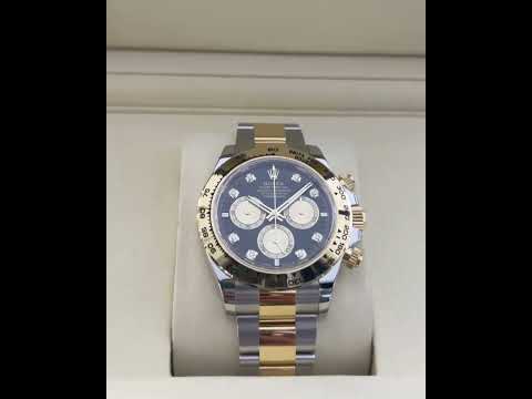 Rolex Cosmograph Daytona 40mm Steel/YG Black Dial Diamond Markers 2025 Ref m126503-0002 (#1090)