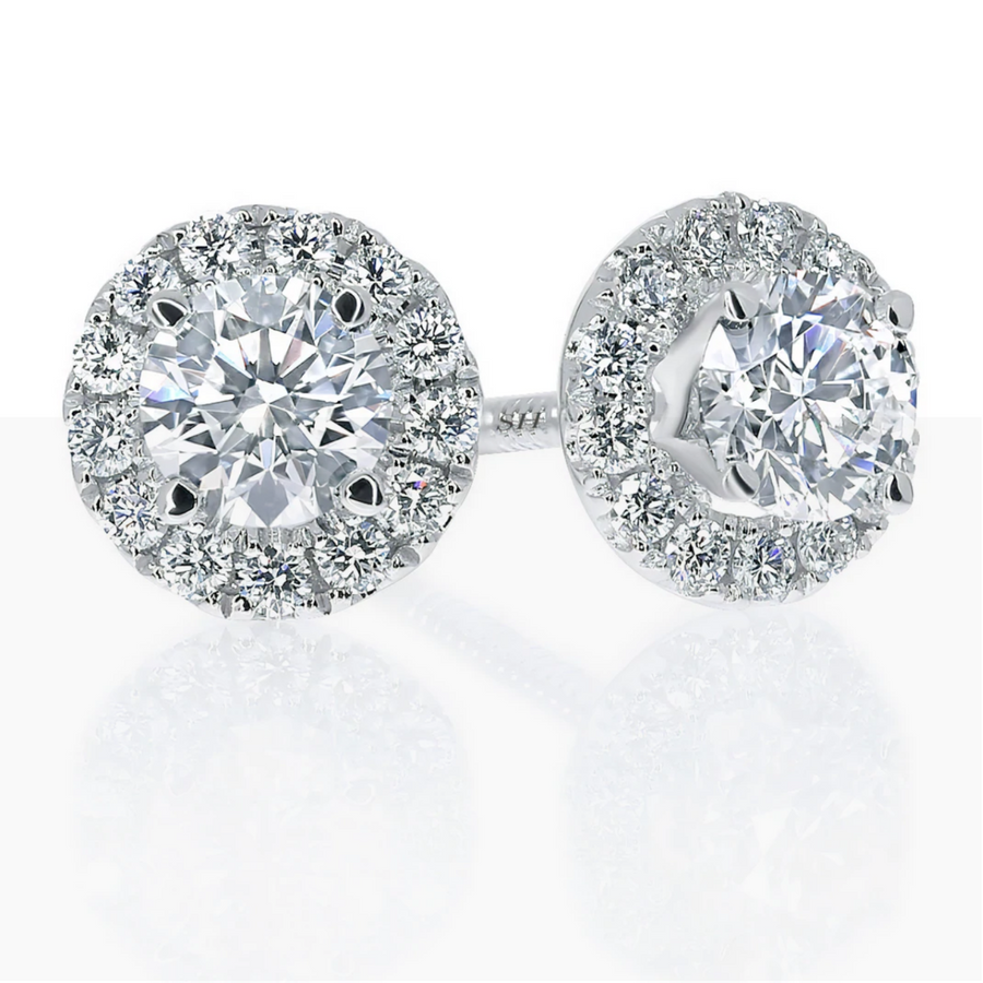Diamond Earrings | Halos & Solitaires in 18k Gold – SH Jewellery