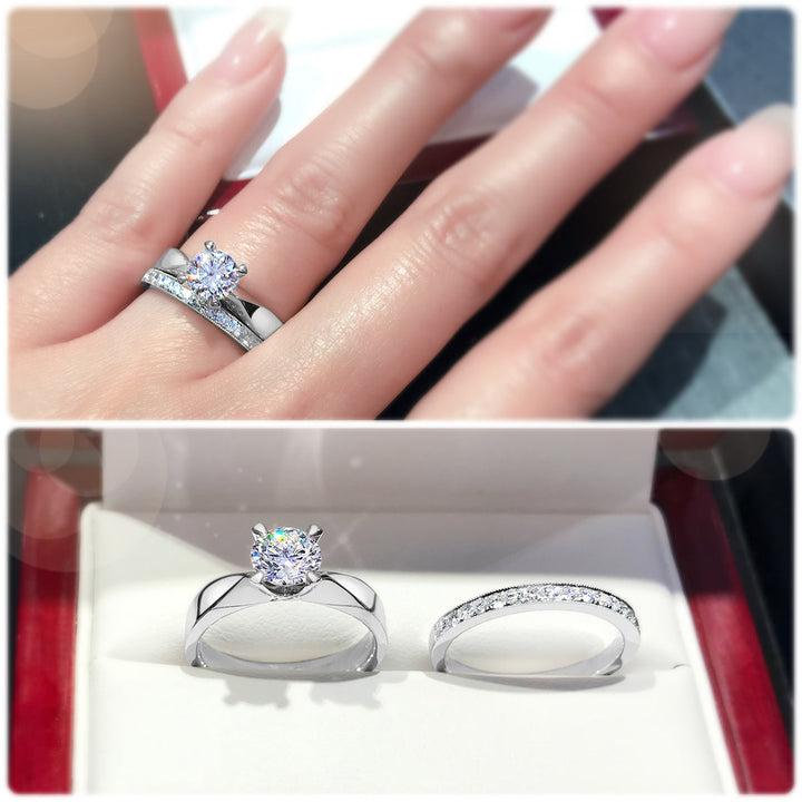 Classic solitaire engagement ring with high 4-Claw setting - W0011 (Lab Grown)