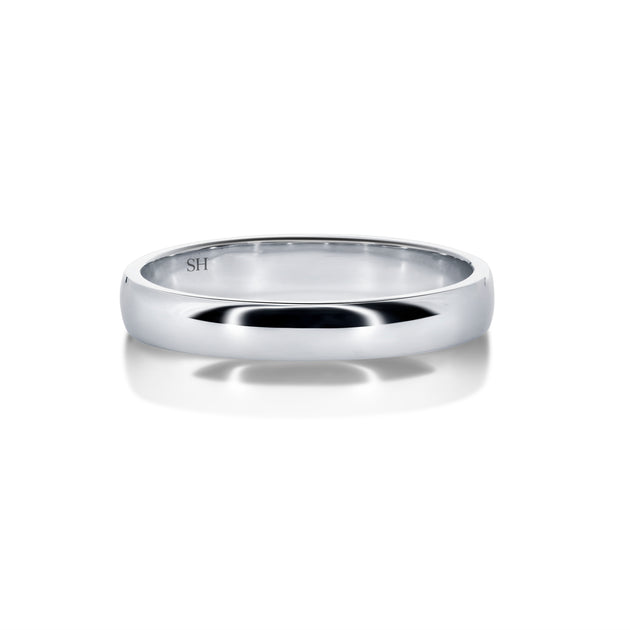 Men's 18kt white gold wedding rings without diamonds | SH Jewellery