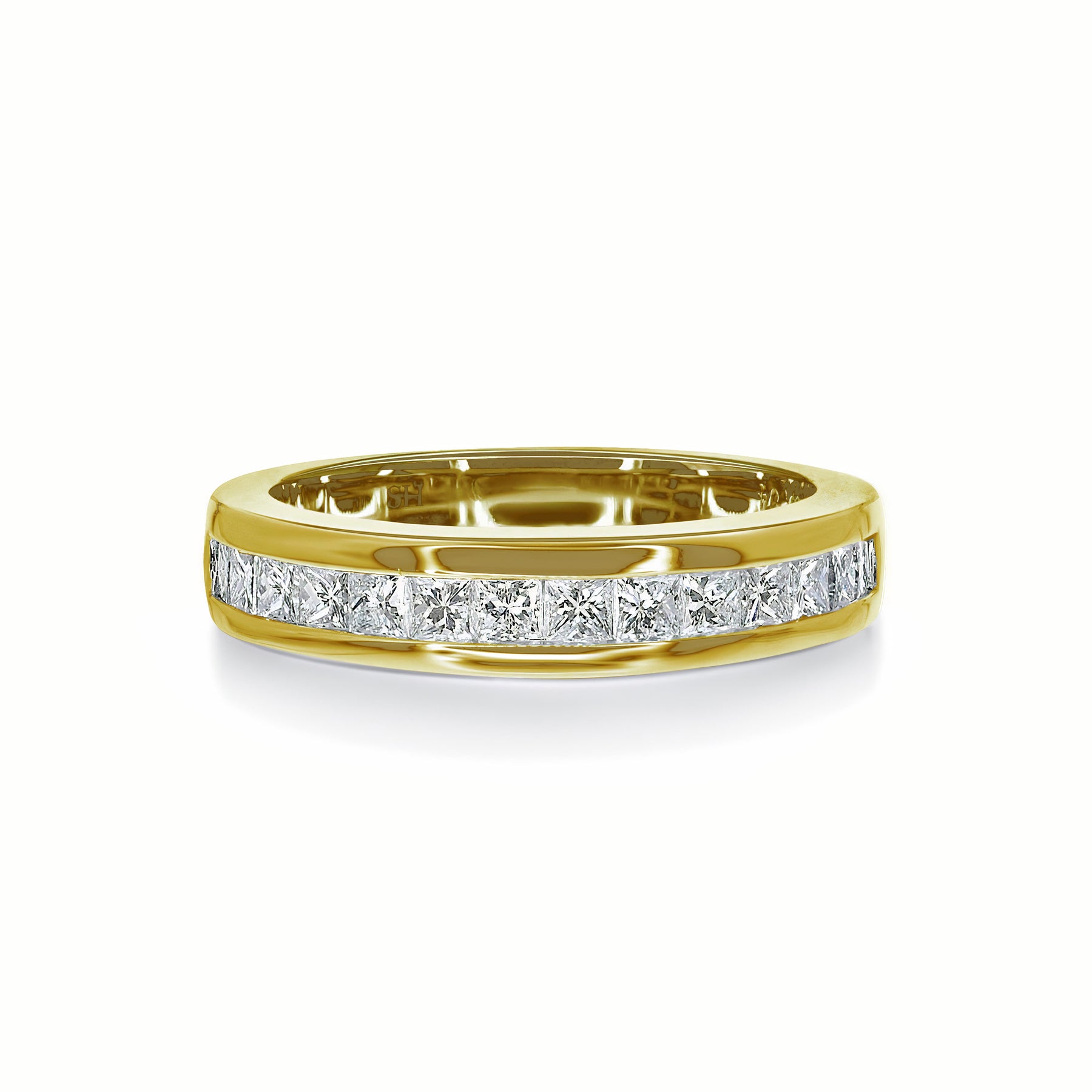 Mens channel deals set diamond ring