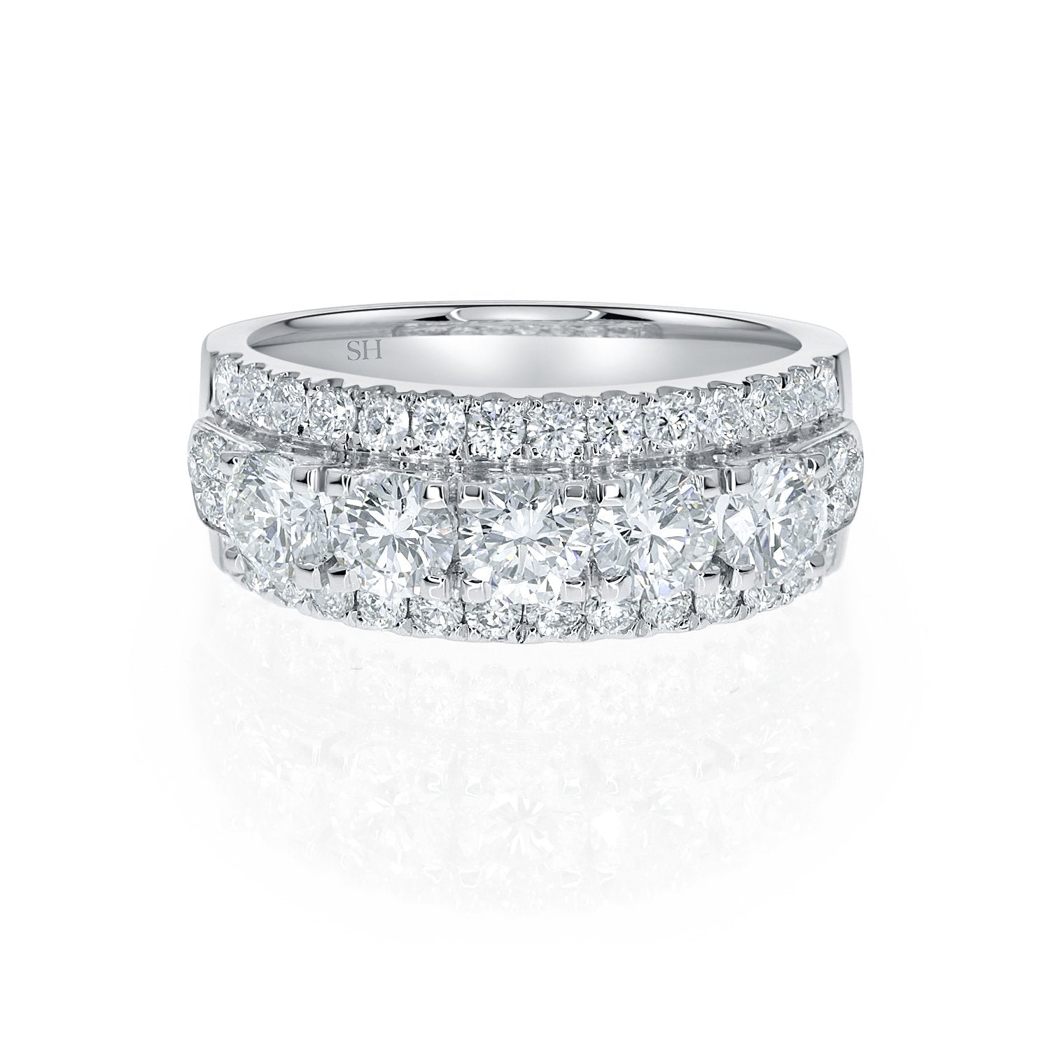 Snow Cap Diamond Band – SH Jewellery