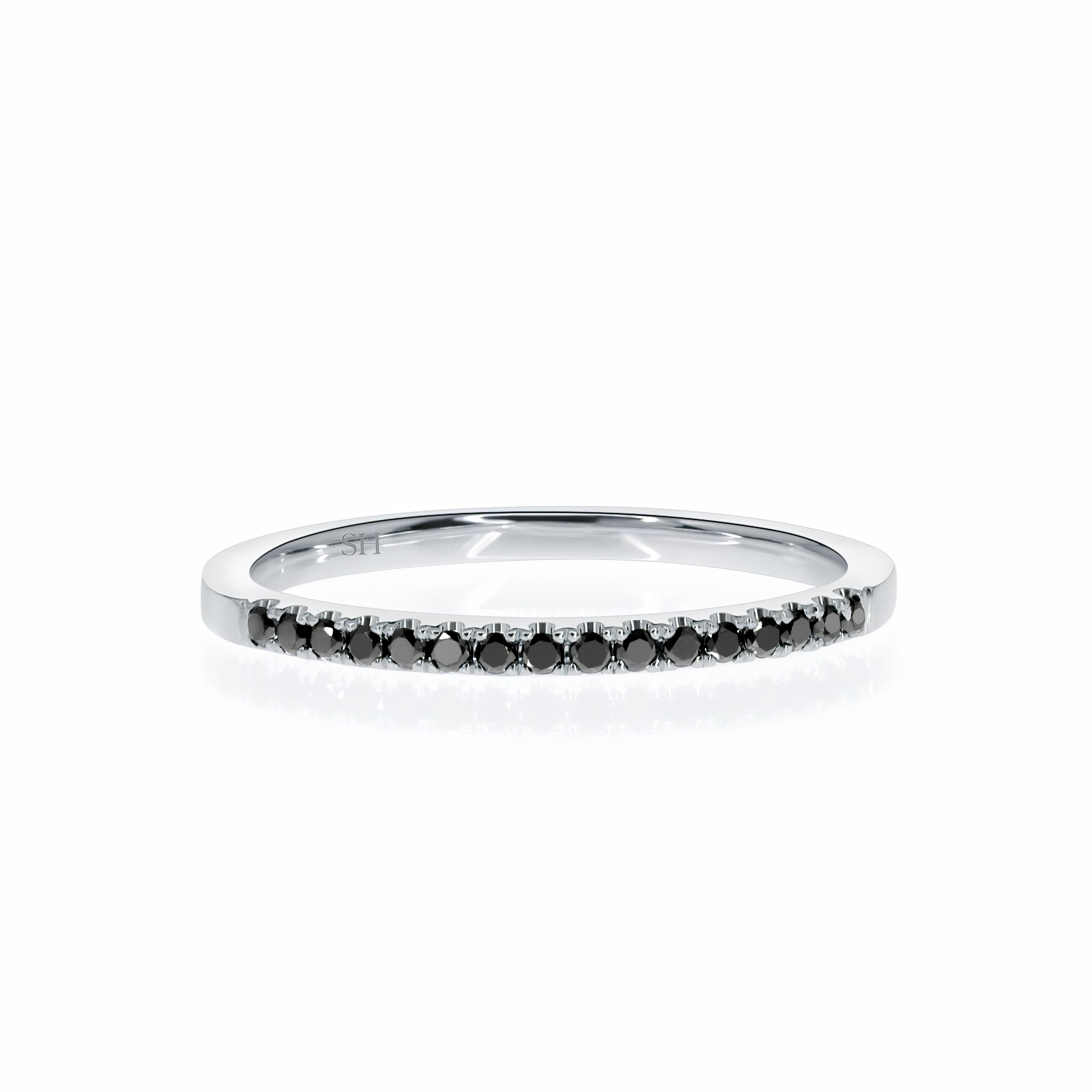 Womens wedding band black outlet